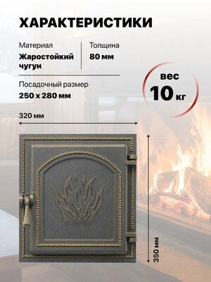 Дверка герметичная 271 Везувий БРОНЗА